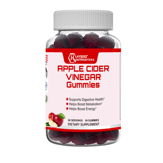 Pure Apple Cider Vinegar Gummies with Vitamins B-9, B-12, Pomegranate Juice, Beet Root Juice