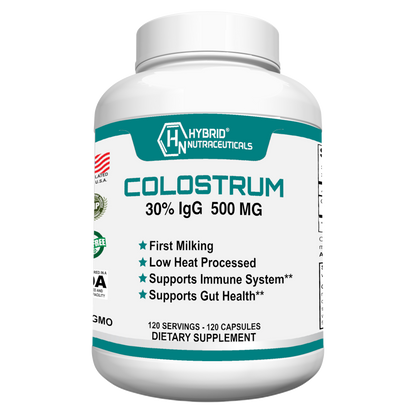 Bovine Colostrum Supplement 500mg - 30% IgG Immunoglobulin, Immune Supports