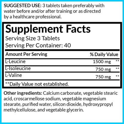 Nutra BCAA 3000mg Branched Chain Amino Acids Supplements