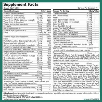 MEGAV-1 Multi-Vitamin, Superfood & Minerals - 90 Tablets