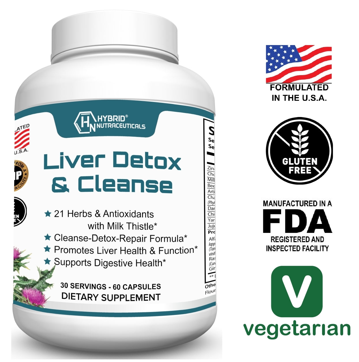 Liver Cleanse Detox & Repair Formula - 60 Capsules